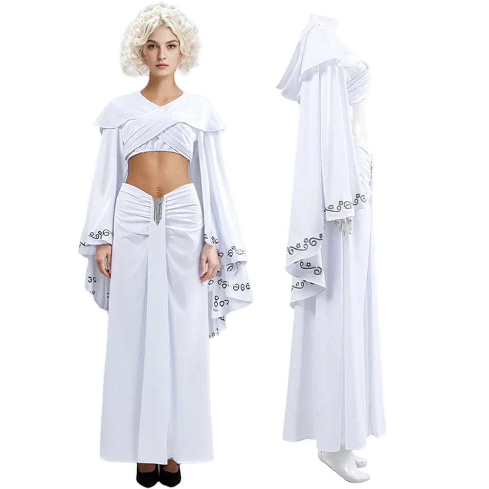 Cosplay Costume Play Elegant White Dress
