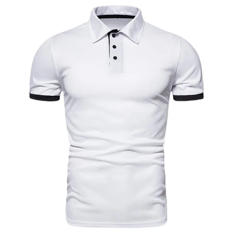 Mens Solid Color Polo Shirt – Stylish Fit