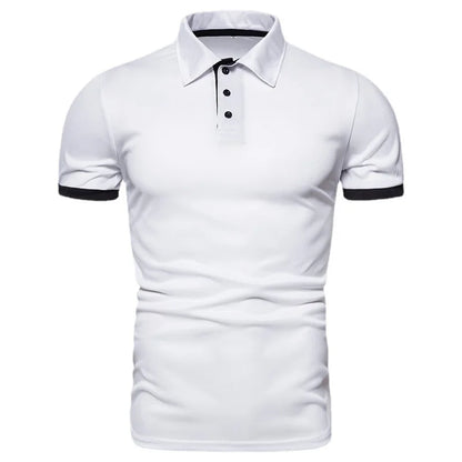 Mens Solid Color Polo Shirt – Stylish Fit