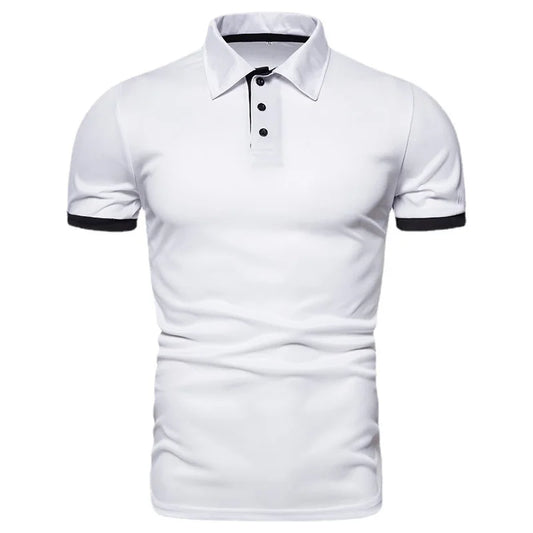 Mens Solid Color Polo Shirt – Stylish Fit
