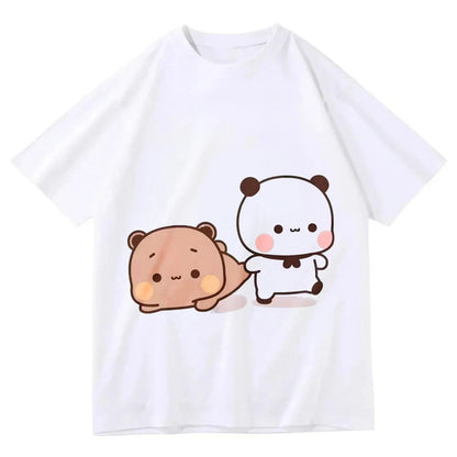 Front View of Cute Anime Girl Harajuku T-Shirt for Women