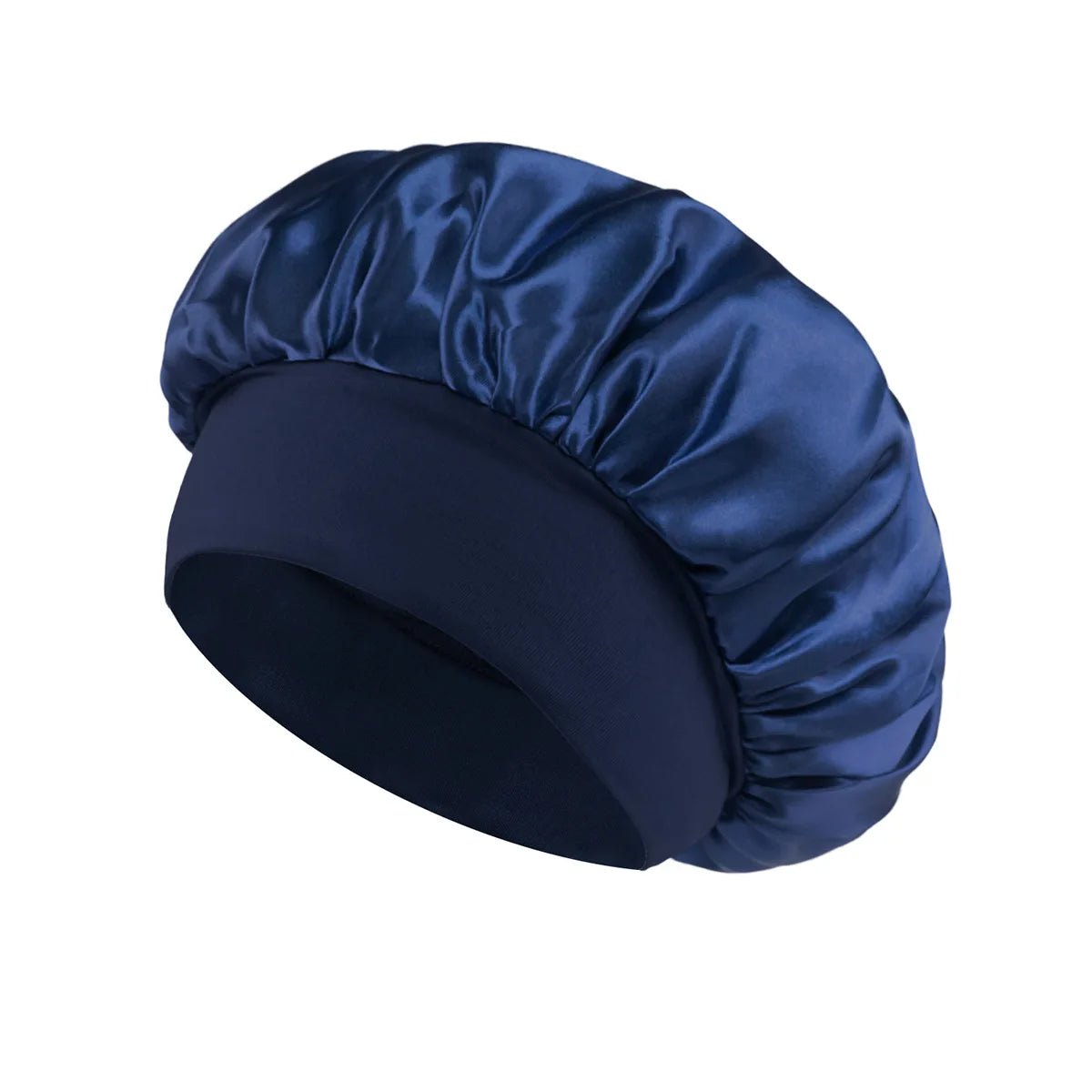 Satin Solid Wide - Brim Night Sleeping and Bathing Hair Care Bonnet