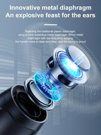Innovative metal diaphragm in a portable wireless speaker with bluetooth for clear sound quality