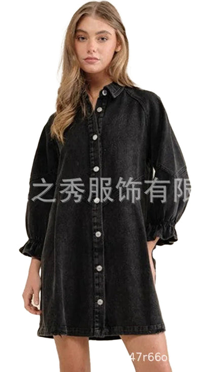 Pink Denim Dress For Women Trendy Style