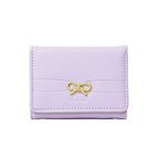 Cute Bow Small Wallet Aesthetic Card Holder Classic Three Fold Purse
