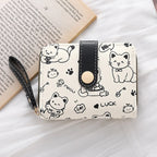 Cute Cat Wallet Small Purse with Zip Coin Pocket and Card Holder