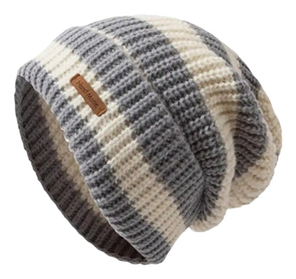 Striped Beanie Winter Hat For Women