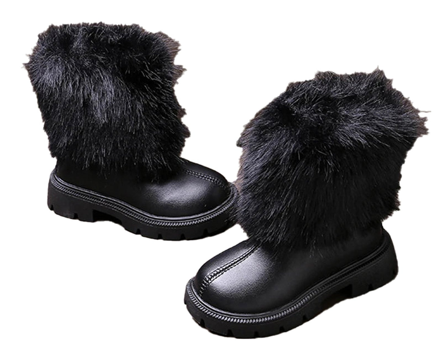 Girls Faux Fur Winter Boots Fashion Style