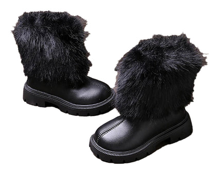 Girls Faux Fur Winter Boots Fashion Style