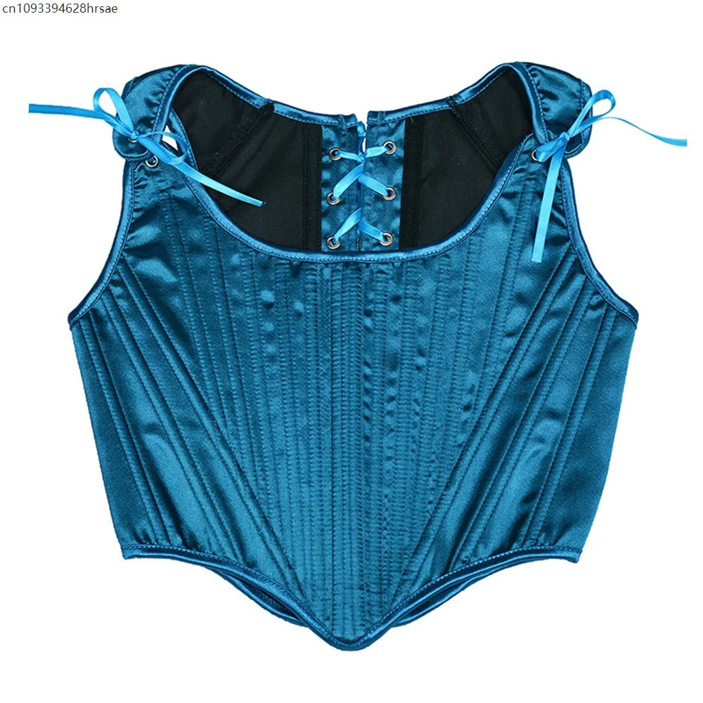 Womens Renaissance Corset Top Overbust Bustier