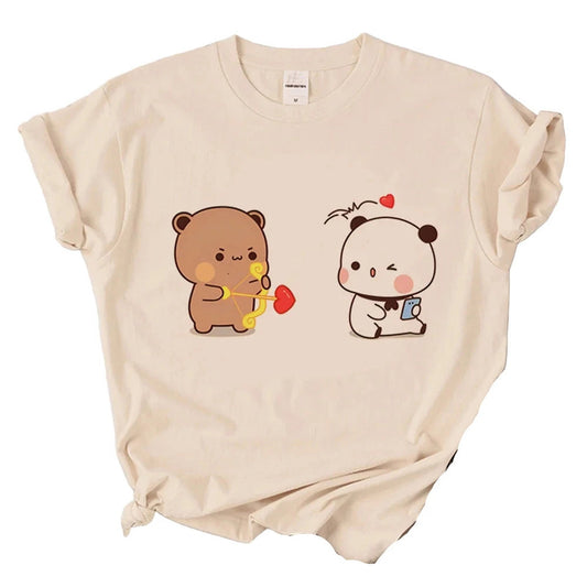 Trendy 80s Retro Digital Grunge T-Shirt for Women - Bubu Dudu Style