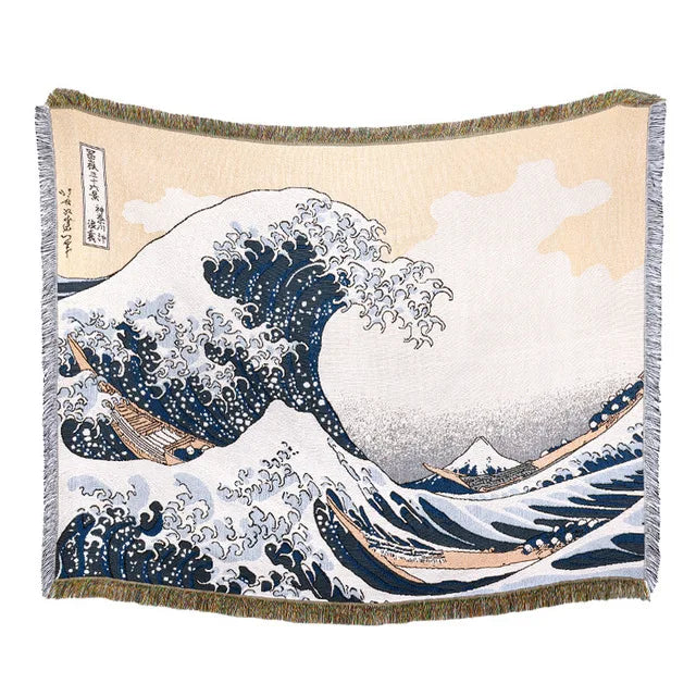 Japan Abstract Throw Blanket Stylish Decor