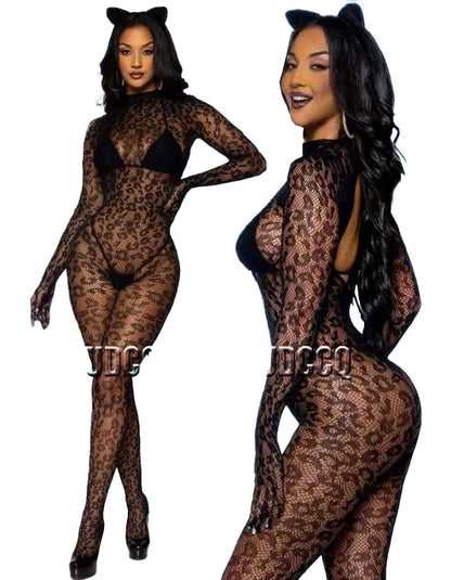 Leopard Print Bodysuit Lingerie For Fashionistas