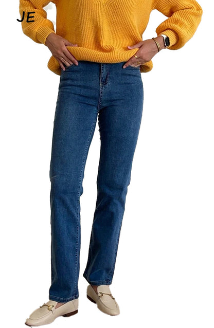 High Waist Straight Jeans Women