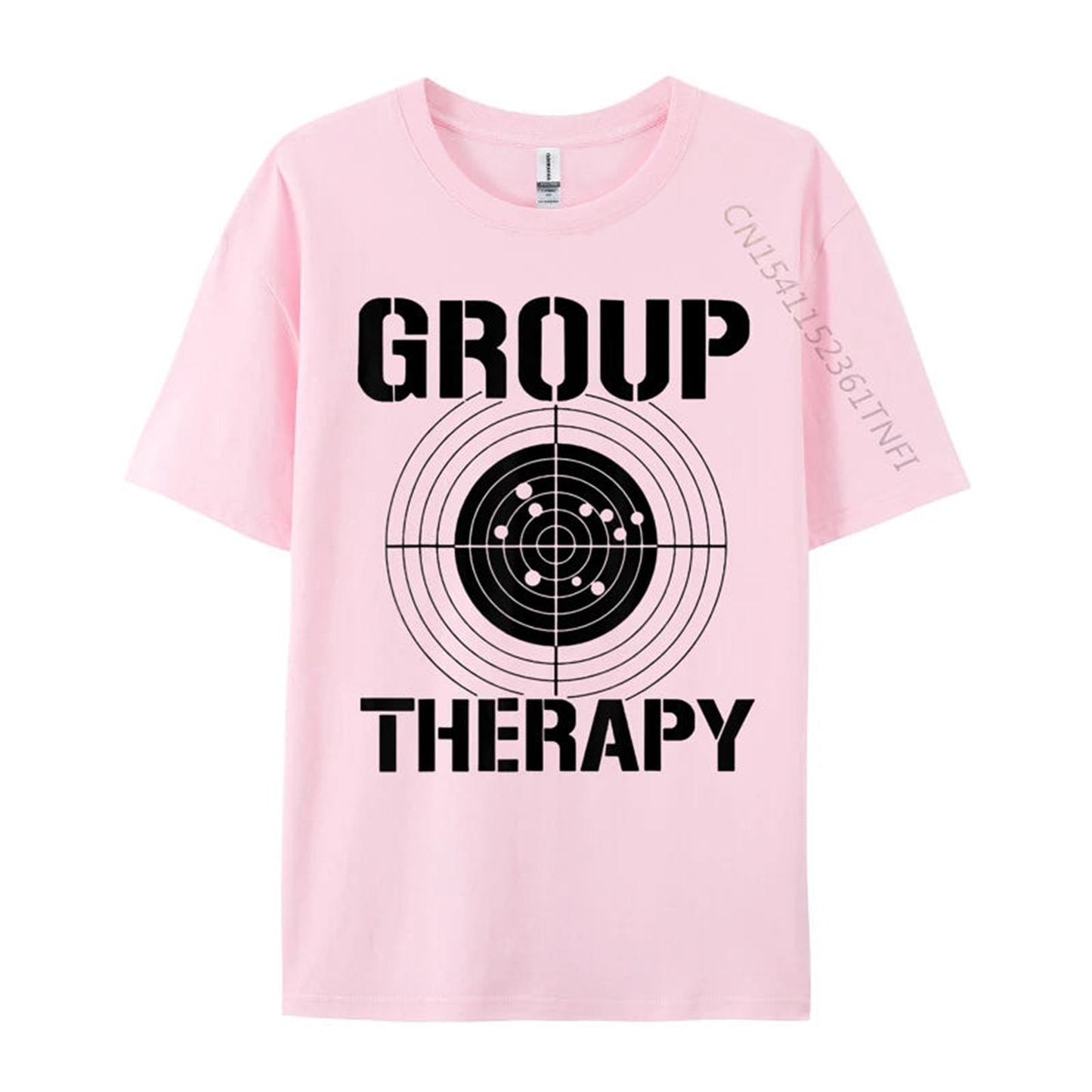 Retail Display of Retro Group Therapy Men’s Cotton T-Shirt