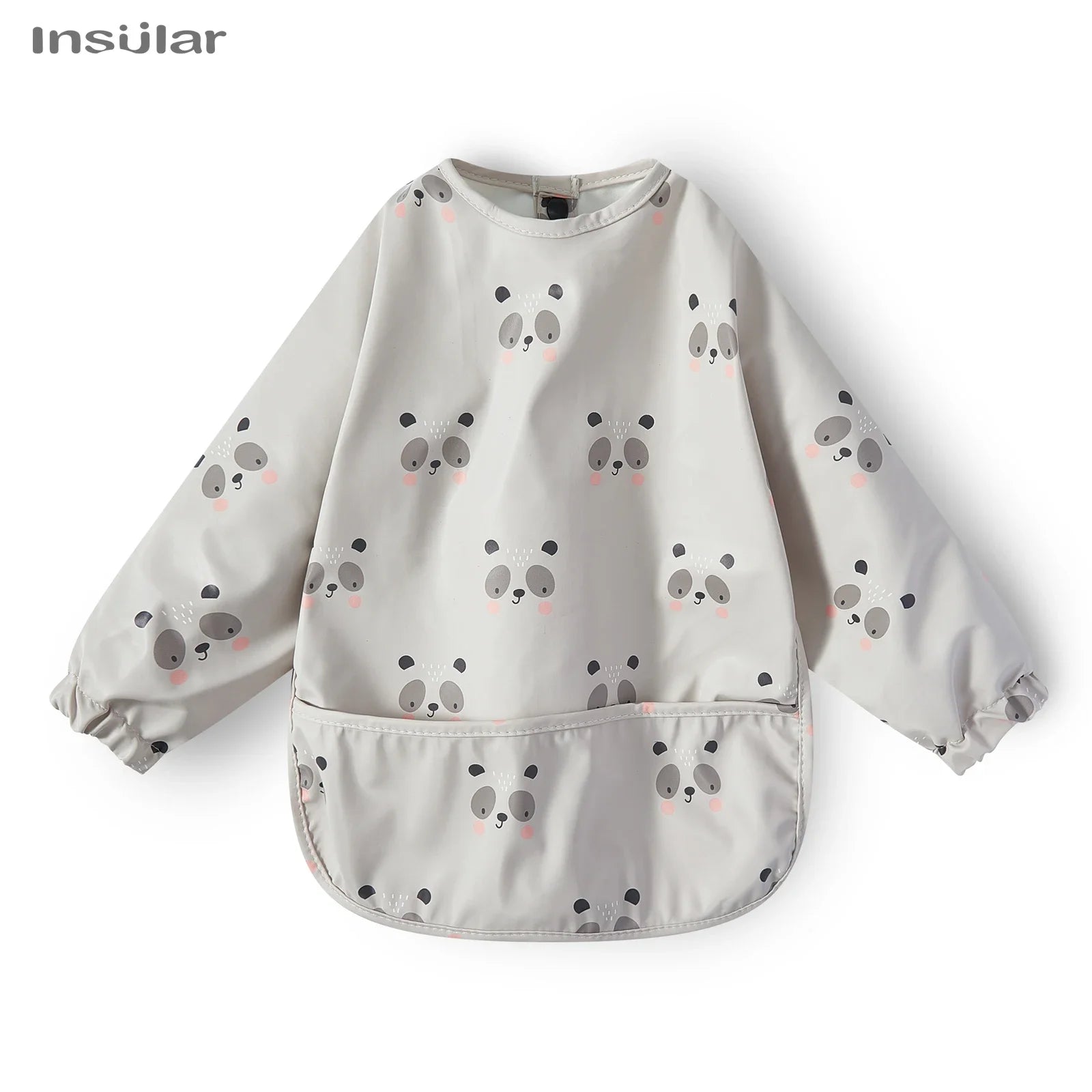 Cute Cartoon Animal Waterproof Long Sleeve Toddler Feeding Smock Bib