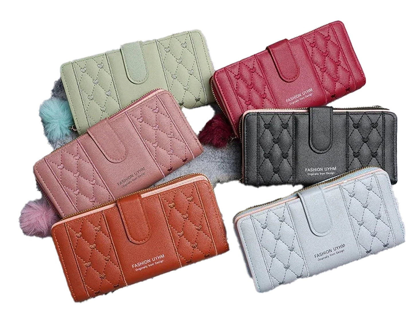 Womens Long Zipper Wallet With Wristlet