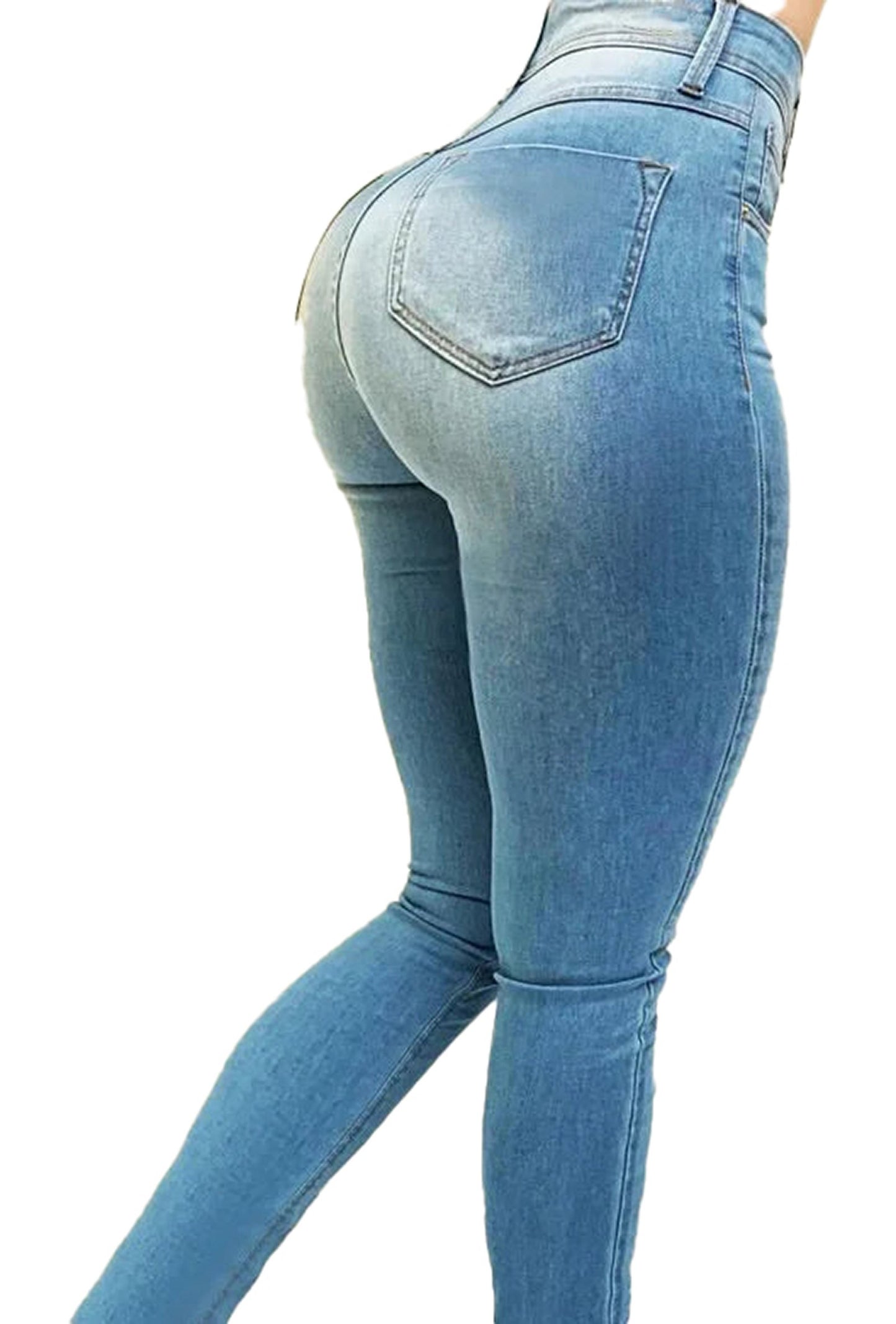 High Waist Shaping Skinny Jeans For Women