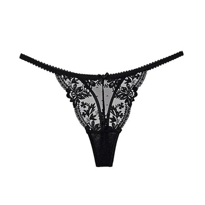 French Lace Christmas Tanga - High-Slit View - Size S-XL