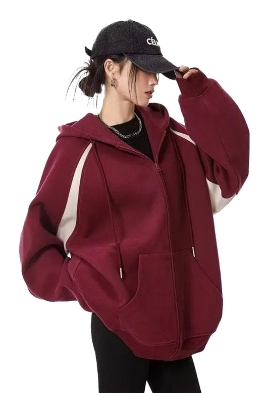Womens Oversized Hoodie 2025 In Burgundy