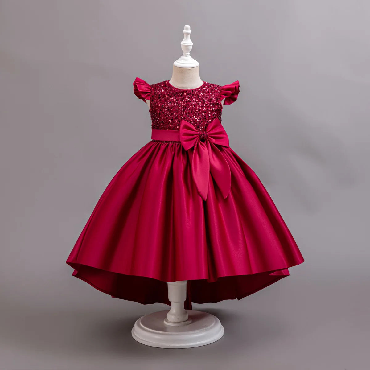 Black Gown Flying Sleeve Sequins Trailing Princess Dress