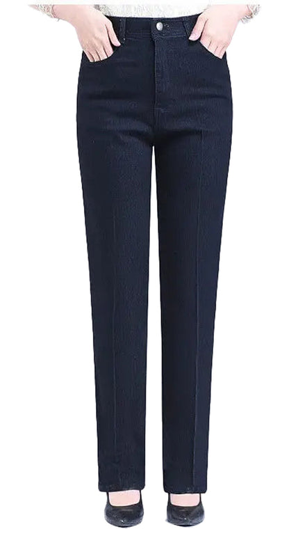 High Waist Middle Aged Womens Jeans