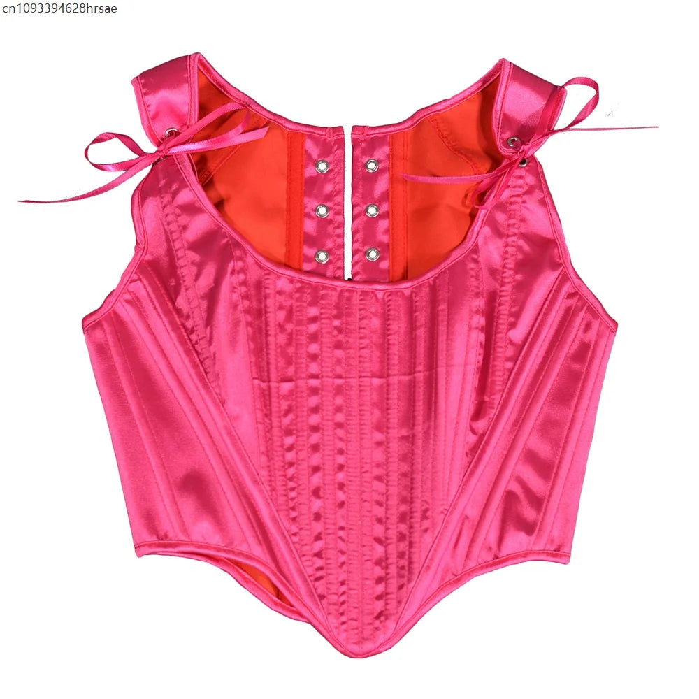Womens Renaissance Corset Top Overbust Bustier