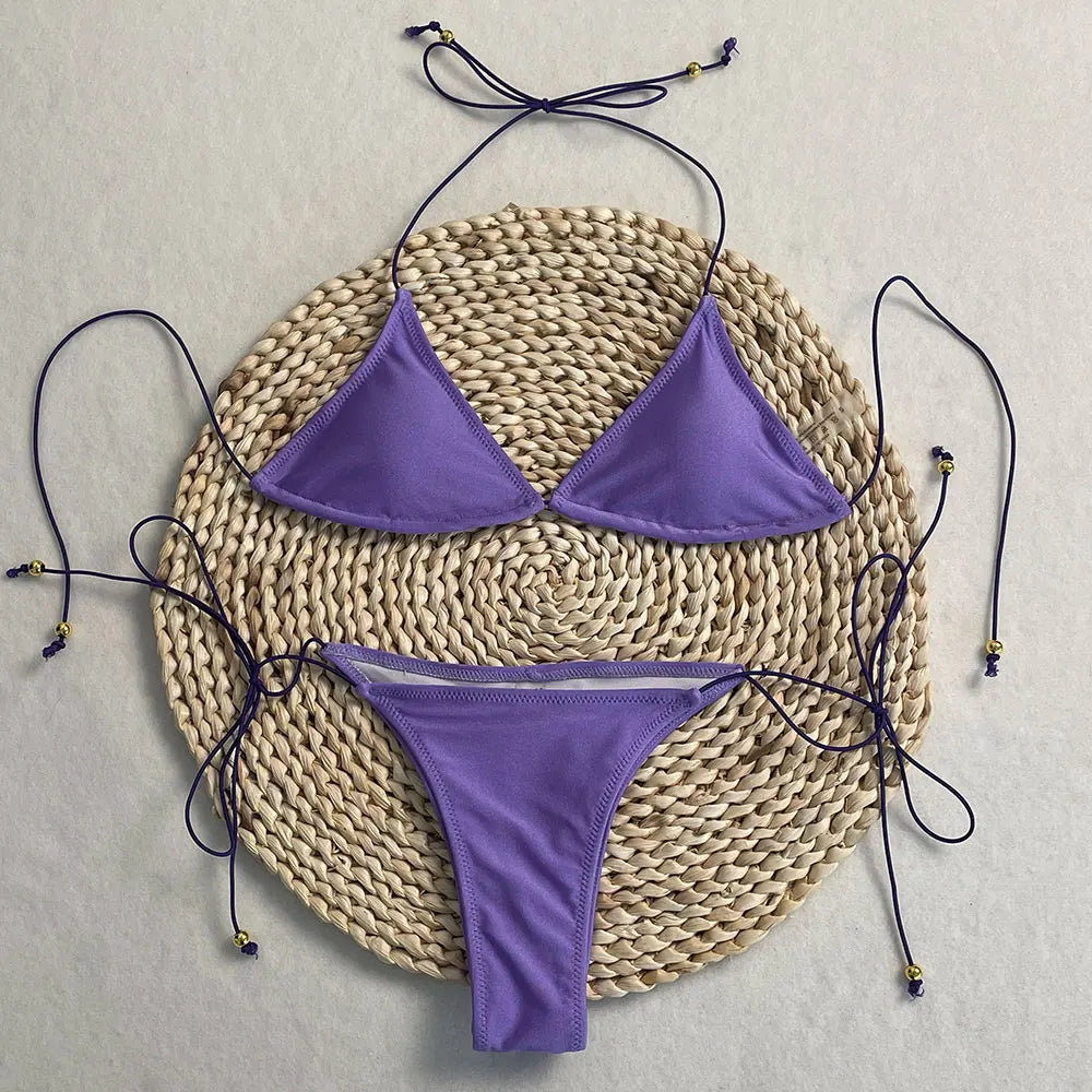 Swimwear Swimsuit: Trendy Pink Bikini Set