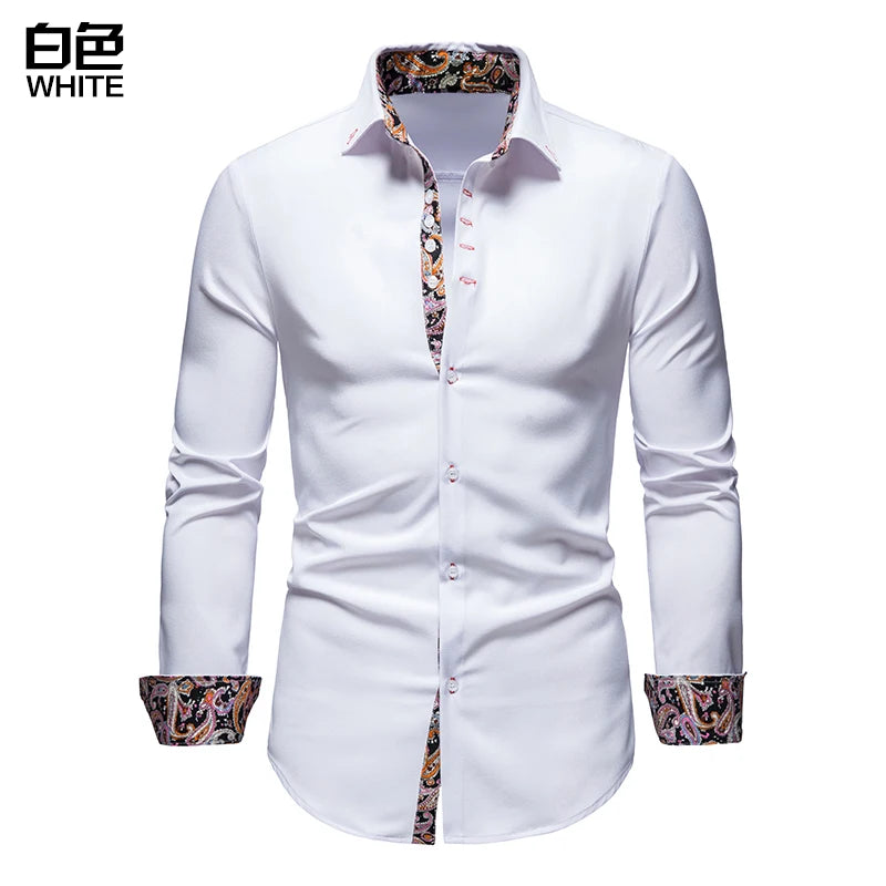 Mens White Long Sleeve Shirt With Style