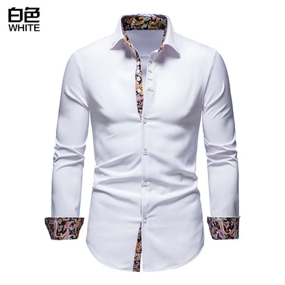 Mens White Long Sleeve Shirt With Style