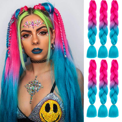 Ombre Crochet Braiding Hair Extensions