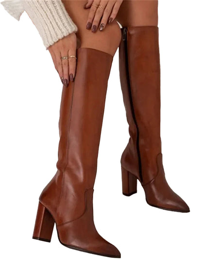 Womens Knee High Boots 2024 With Chunky Heels