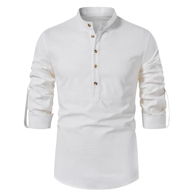 Mens Linen Button Down Shirt Stylish & Comfy