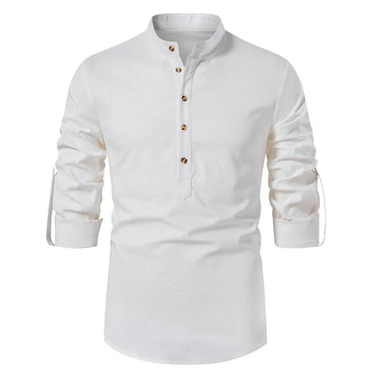 Mens Linen Button Down Shirt Stylish & Comfy