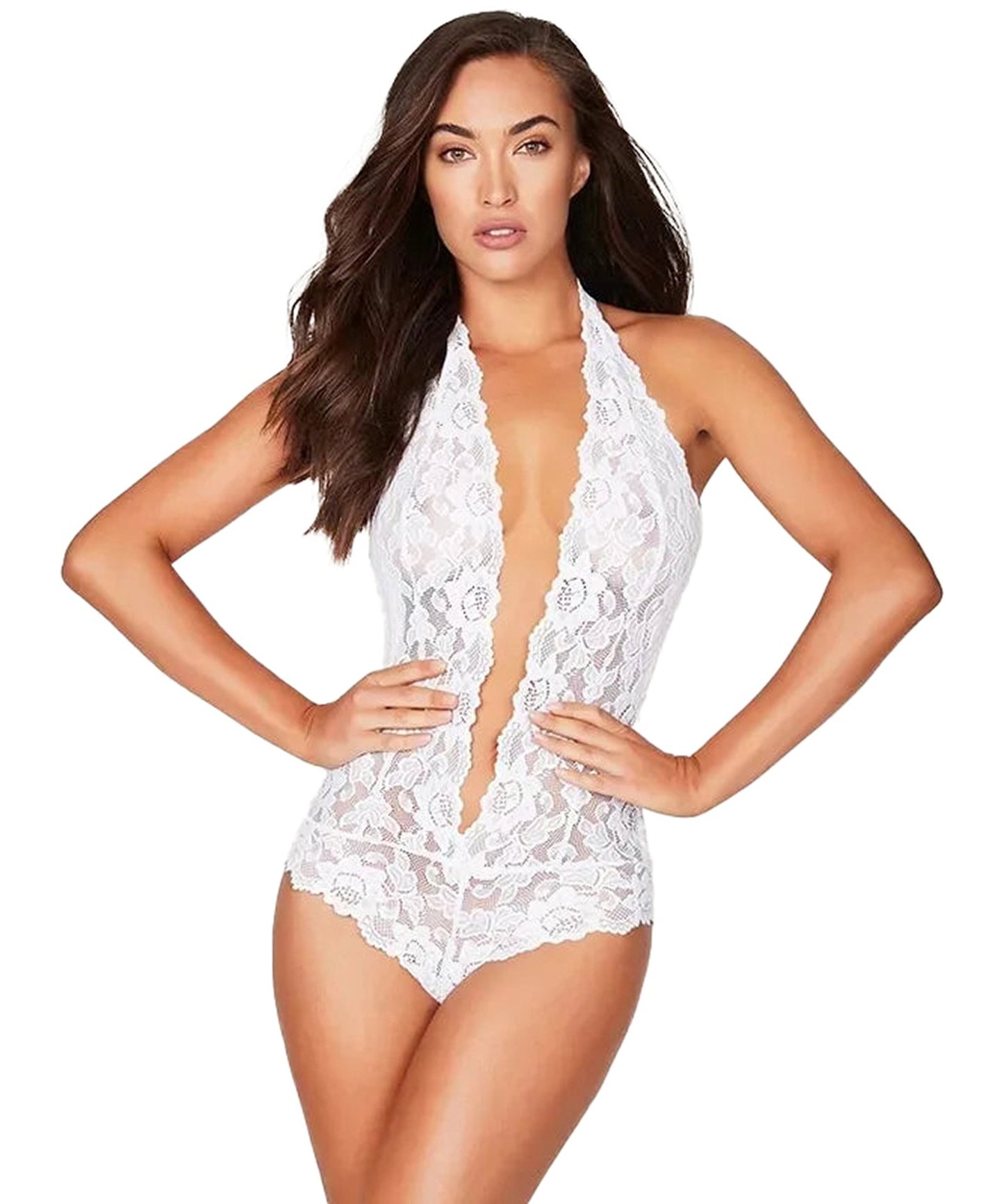 Sexy V-Neck Lace Lingerie Teddy