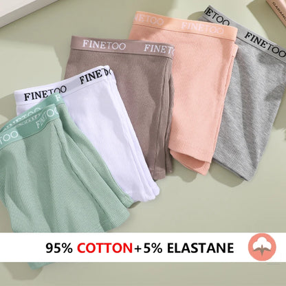 Womens Ribbed Boxer Underwear 4-Pack