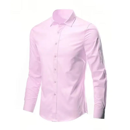 Mens Anti-Wrinkle Dress Shirt Stylish Duo