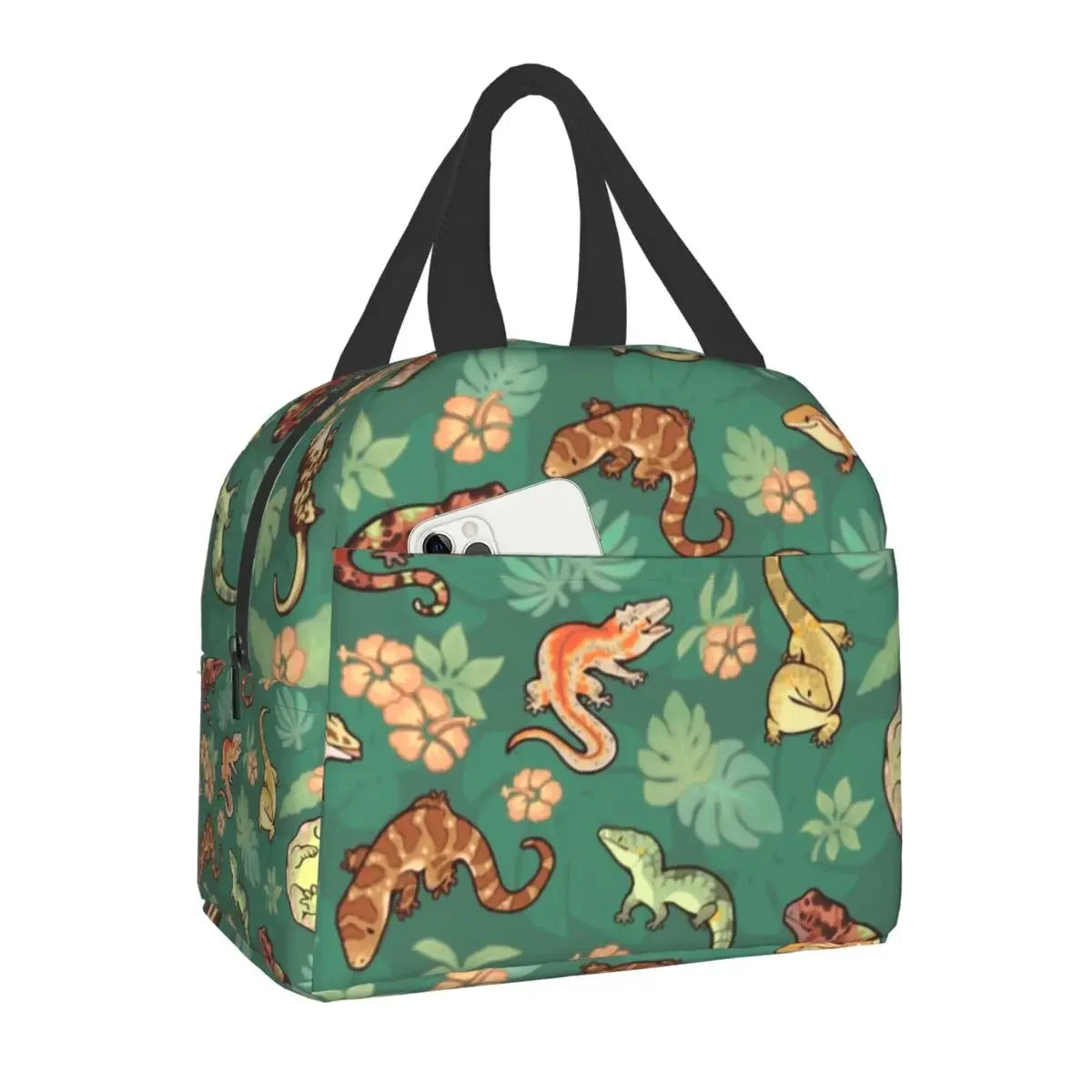 Cottagecore Aesthetic Cute Vintage Frog and Snail Thermal Insulated Lunch Bag