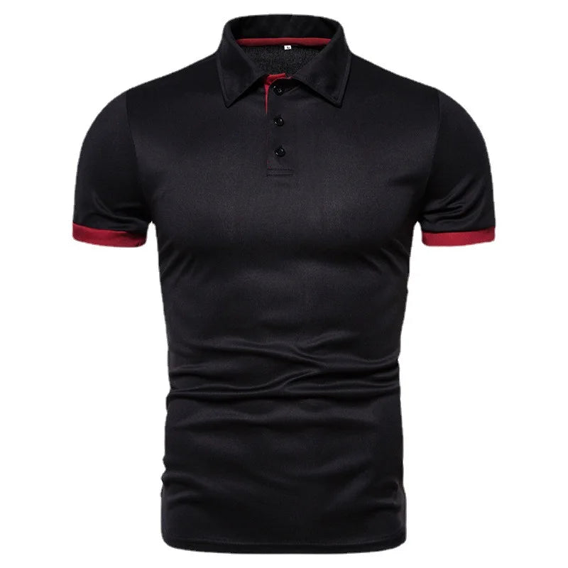 Mens Solid Color Polo Shirt – Stylish Fit