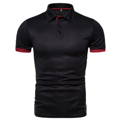 Mens Solid Color Polo Shirt – Stylish Fit