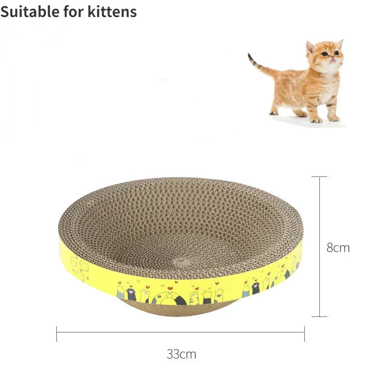 Oval Corrugated Paper Cat Scratching Board and Lounge Nest