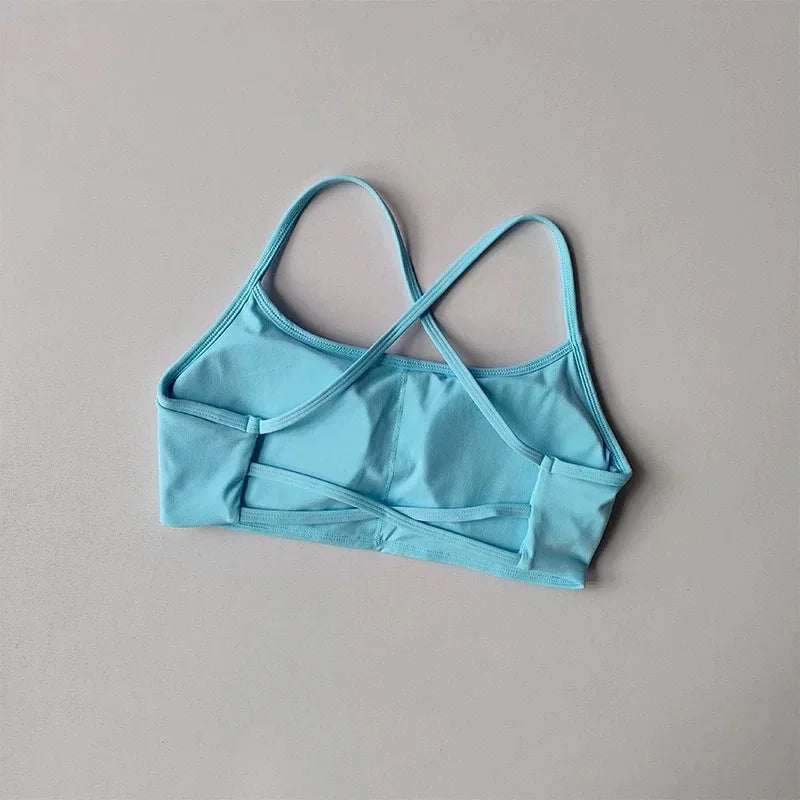 Cross Back Shock Resistant Gym and Yoga Sports Bra