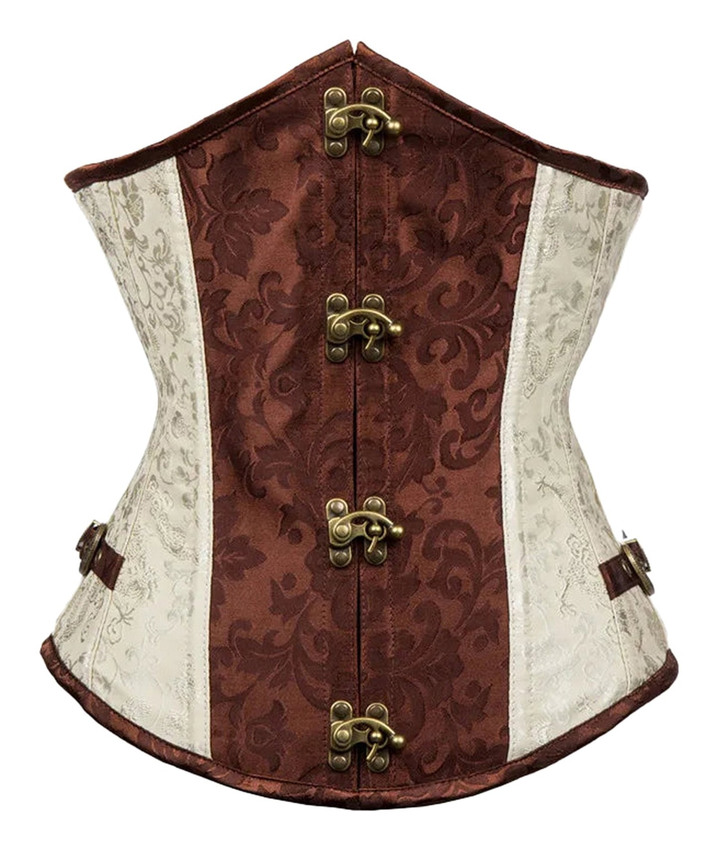 Brown And Beige Steampunk Underbust Corset