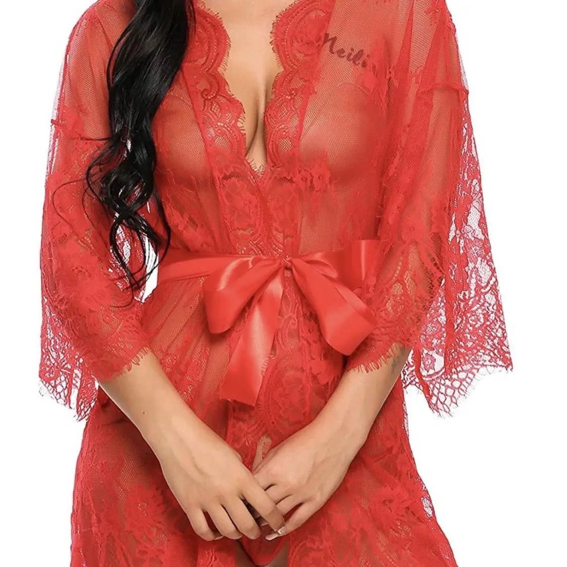 Purple Lace Babydoll Lingerie Set