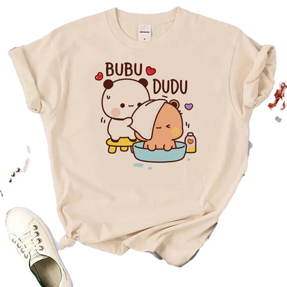 Bubu And Dudu Women's Funny 2000s Style Graphic Top – Back View