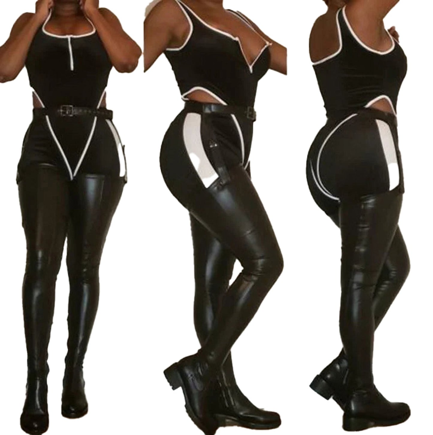 Black Thigh High Stiletto Boots