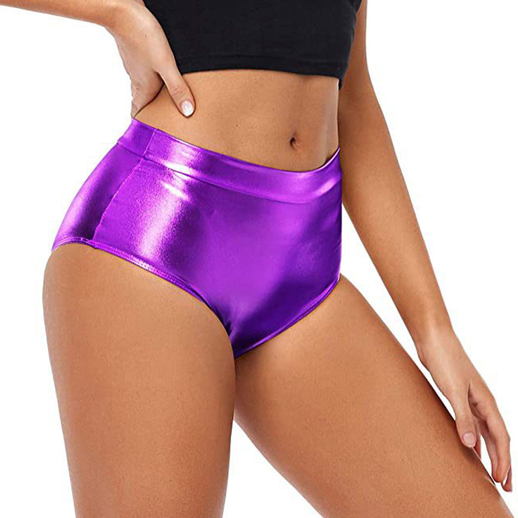 High-Waisted Shiny Booty Shorts