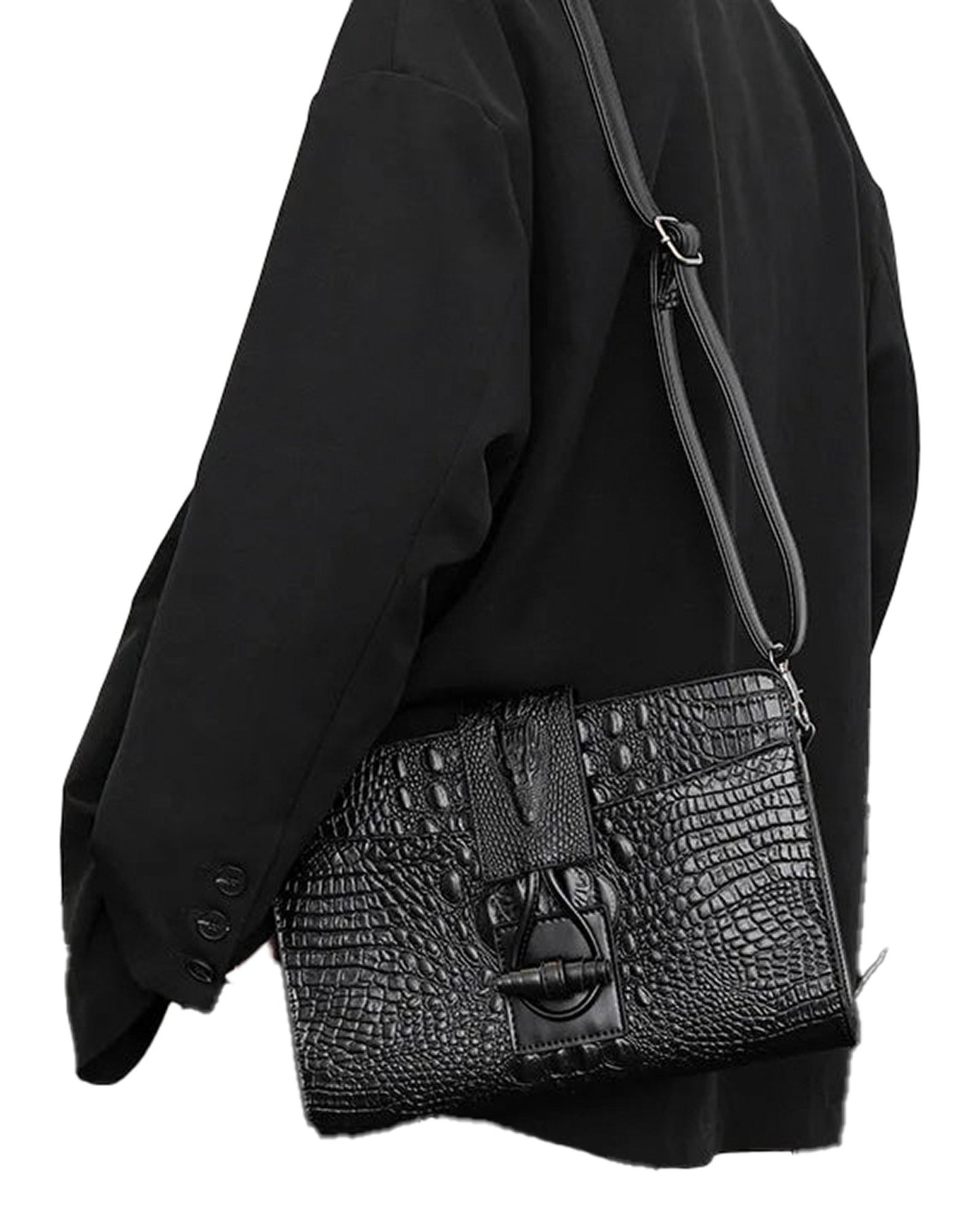 Mens Designer Leather Clutch Bag Elegant Style