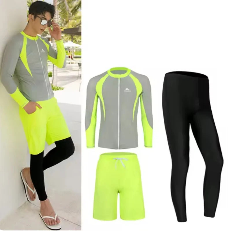 Couples Rash Guard 3 - Piece Swimwear Long Sleeve