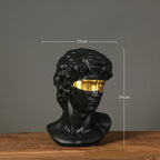 European Modern David Head Resin Art Sculpture